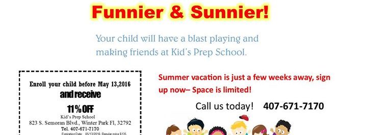 Summer Camp Registration /11% discount from regular price - Winter Park, FL