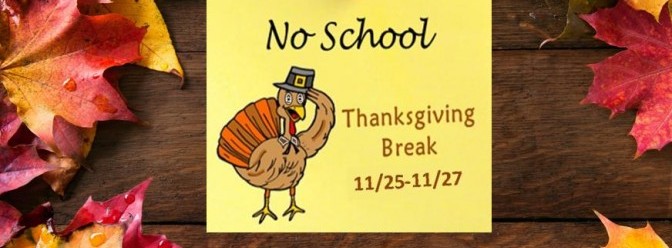 Thanksgiving No School COC Kid's Camp Starts 11/23 & 11/25 - Victor, NY