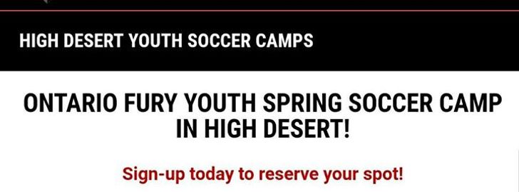 Spring Soccer Camp - High Desert - Apple Valley, CA