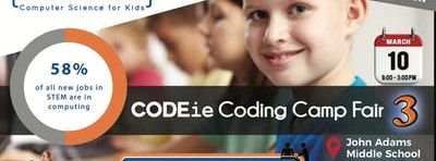 CODEie Coding Camp Fair 3 - Grade 3rd to 8th 