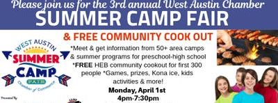 Summer Camp Fair and FREE Community Cookout