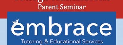 Embrace Tutoring ~ Understanding the College Admissions Process ~ Essay, Applications, and Test Scores ~ Sponsored by Ludington Library